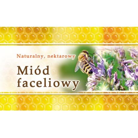 Paczka etykiet mini na miód faceliowy (100szt) - wzór EM19