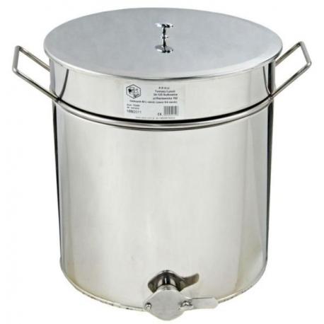 Odstojnik 50l nierdzewny z zaworem nierdzenym 5/4 - z uchwytami