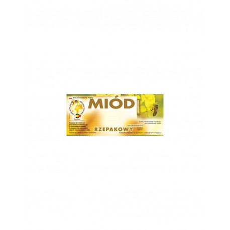 Paczka etykiet na miód rzepakowy kremowany (100szt) - wzór E1230LOGO