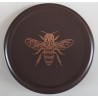 Paczka MAŁYCH nakrętek na słoiki z miodem (50szt) - wzór Nm34 (miedziana pszczoła)