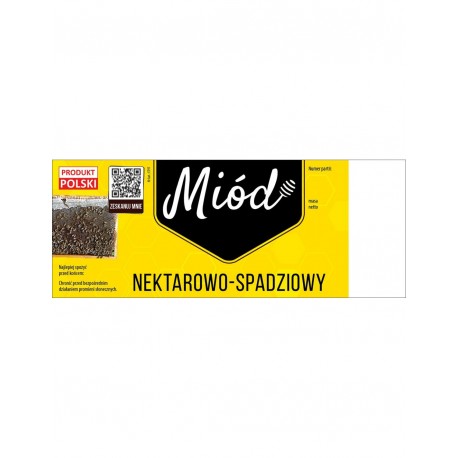 Paczka dużych etykiet na miód nektarowo-spadziowy (100szt) - wzór E191