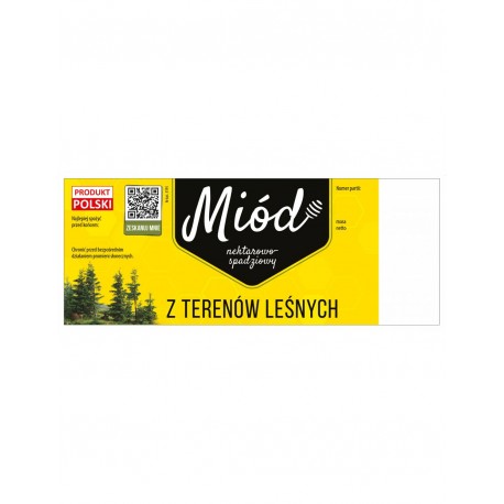 Paczka dużych etykiet na miód nektarowo-spadziowy (100szt) - wzór E195