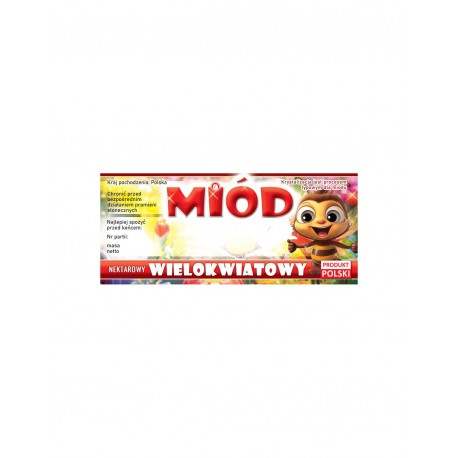 Paczka etykiet na miód wielokwiatowy (100szt) - wzór E420