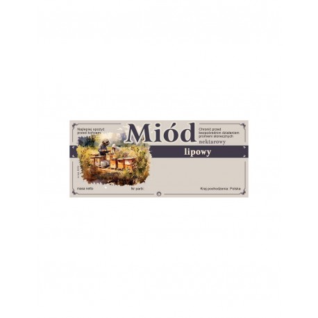 Paczka etykiet na miód lipowy (100szt) - wzór E274