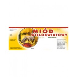 Paczka dużych etykiet na miód wielokwiatowy (100szt) - wzór E106